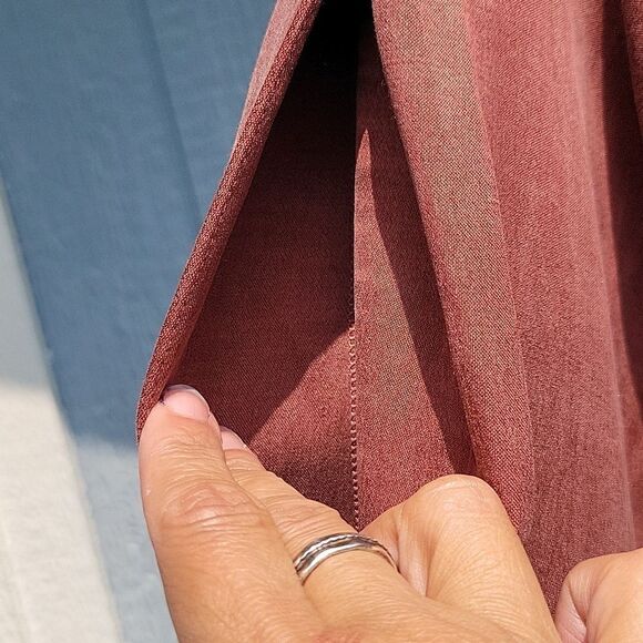 NWOT! $198 Chenara DODGE LARA Tie-up Strap Jumpsuit 100% Silk Rust color Sz 8 - Picture 5 of 11